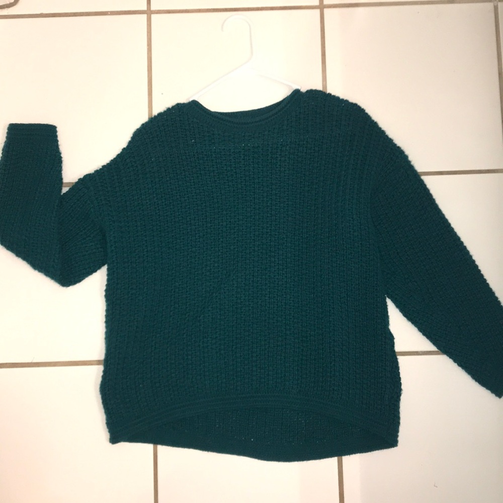 CHAUS teal sweater. CHEAP!